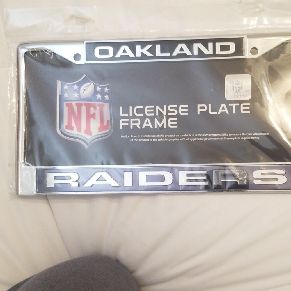 Raiders license plate frame
